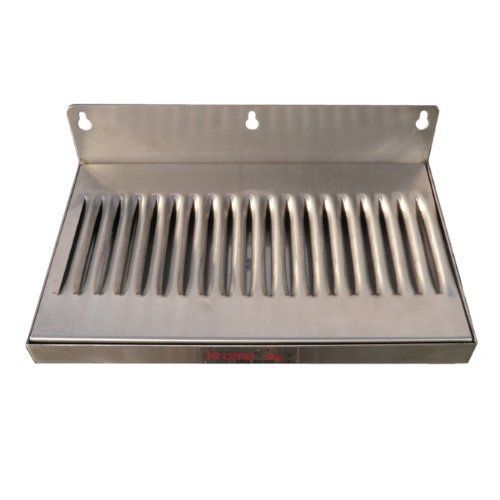 Home Brew Stuff 6&#034; x 12&#034; Stainless Steel Wall Mount Draft Beer Drip Tray