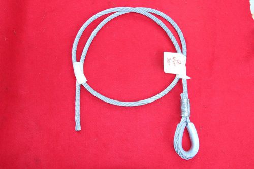 3/8&#034; galvanized wire rope cable 59&#034; (4&#039; - 11&#034;)  w/ end / eye loop ~ 7 x 19 for sale