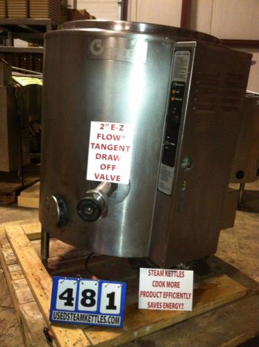 Groen ah/1e-40 nat gas 40 gal stationary steam kettle w/ 2&#034; tdo beer boil stew for sale