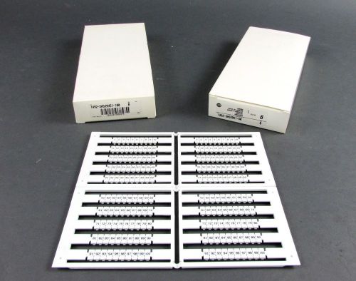 (5) Sets of Allen Bradley 1492SM5X9 IEC Terminal Block Markers, 5x9mm Qty (1000)