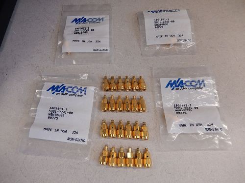 LOT OF 28 GOLD 1061071-1 MCX - SMA (M/M) 6 GHz BETWEEN SERIES ADAPTERS 832
