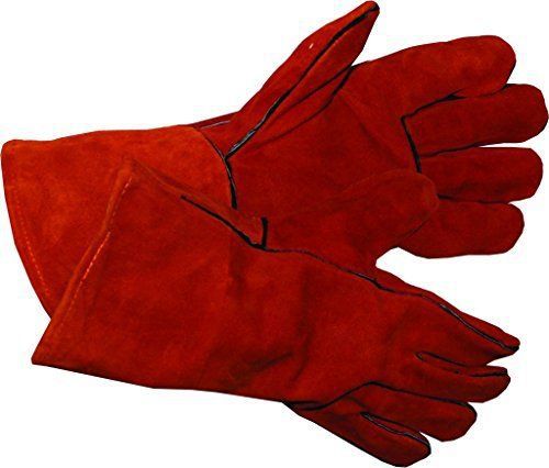 Pit Bull WLDGLVRD6050 1 Pair Leather Welding Work Gloves Glove Mig Tig Arc, Red