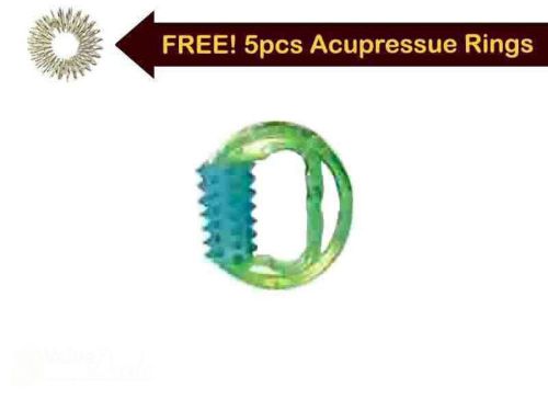 Acupressure Soft Handy Roller Natural Therapy with Free 5 Sujok Rings