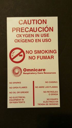 Omnicare Caution Oxygen in Use No Smoking Magnet