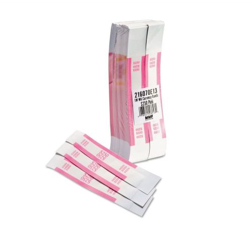 Coin Tainer Company Self Adhesive Currency Straps Pink $250 in Dollar Bills