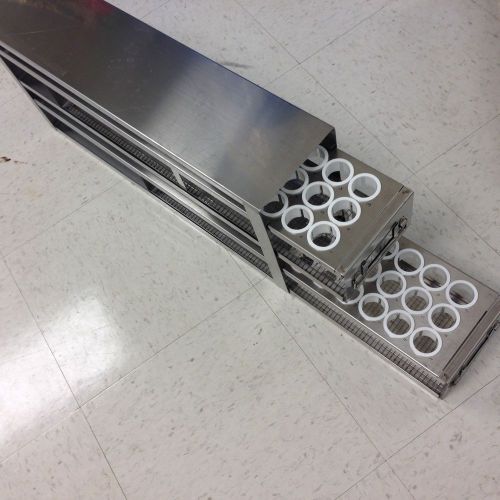 Stainless Freezer Drawer Rack with 2 Drawers for 50 mL Tubes (78 Tubes)
