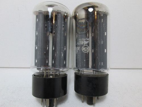 Pair rca 5u4gb hanging d getter rectifier vacuum tubes tested strong # 2.@631 for sale
