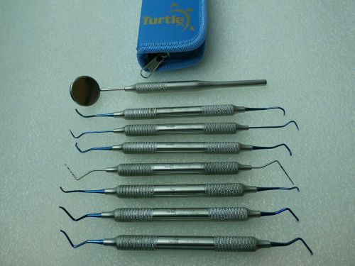 Turtle-Dental Prophy Small Kit Set of 8 Pieces,Dental Instruments