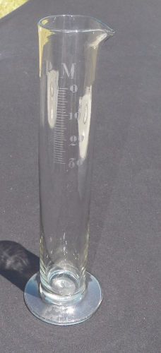 Vintage TALL GLASS CHEMISTRY BEAKER w Spout Test Tube 12&#034; Science Lab
