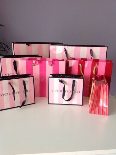 Victorias Secret 8 shopping bags (2 large, 3 medium, 3 small)