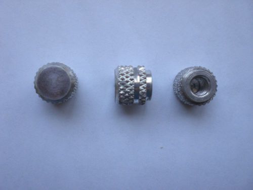 Set of 10 molded-in threaded ( 1/4-20 ) aluminum inserts. New without box.