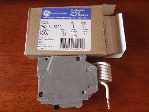 GE THQL1115AF2 1 Pole 15 Amp combination Arc Fault Circuit breaker - New In Box