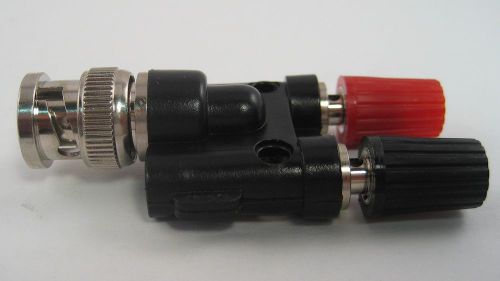 Bnc male to dual binding posts connector/adapter for sale