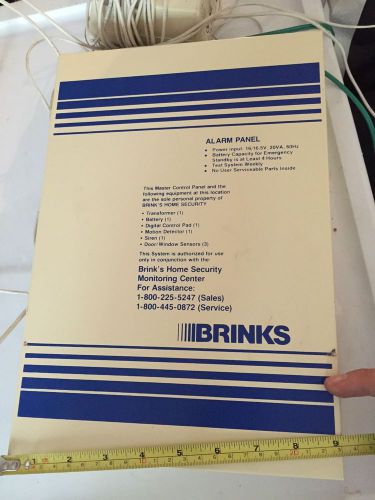 &#039;92 Brinks Home Security Monitoring Center Alarm Panel for parts w/ power,keypad
