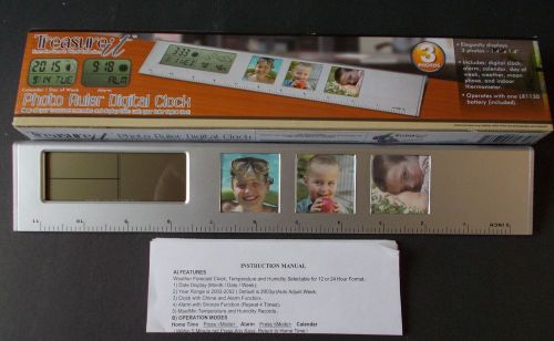 Photo ruler with digital clock calendar alarm thermometer moon treasure it for sale