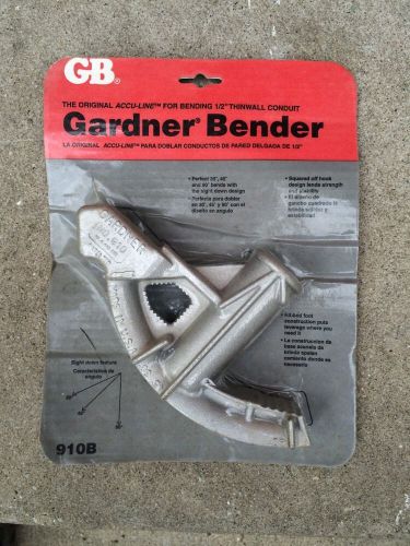 Gb gardner bender 1/2&#034; emt conduit bender 910b new in box for sale