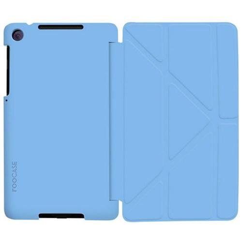 rOOCASE SlimShell Carrying Case (Folio) for 7&#034; Tablet - Blue - PU Leather, Polyc