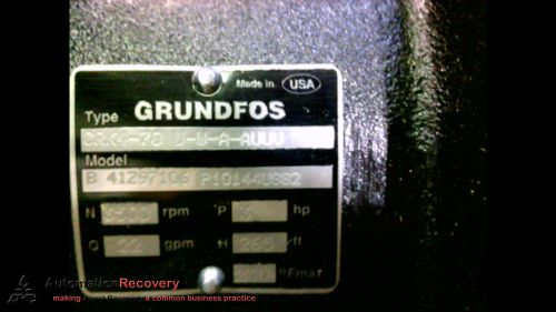 GRUNDFOS CRK4-70 U-W-A-AUUV WITH ATTACHED PART NUMBER BALDOR 85.600008, NEW
