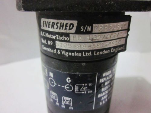 EVERSHED AC MOTOR TACHO S/N 78B24637 FD 1 30 Made in England