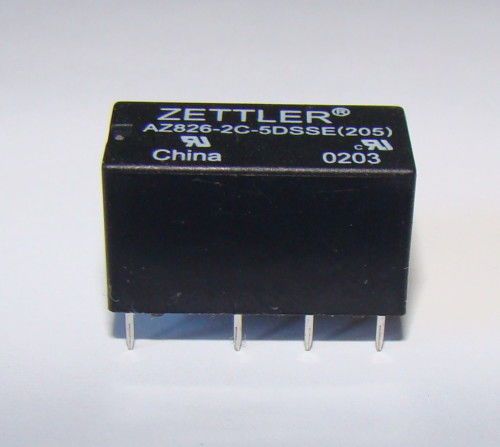 Zettler, az826-2c-5dsse, dpdt relay 5v coil . 8c1b for sale