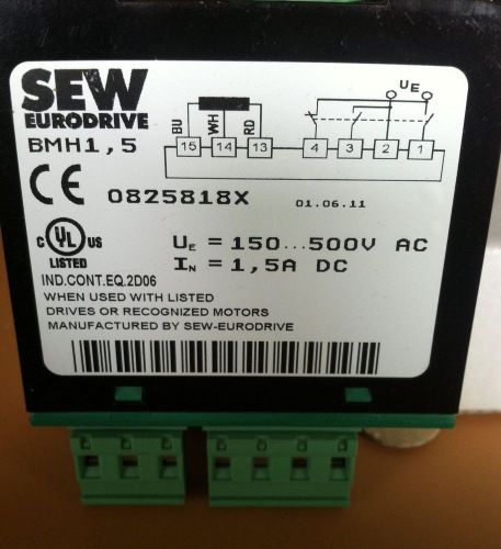 SEW Eurodrive Rectifier BMH 1.5 1,5 0825818X