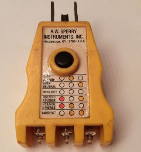 A.W. Sperry GFI-302A Circuit &amp; GFCI Tester - 125 Volt Circuit Tester GFI302A