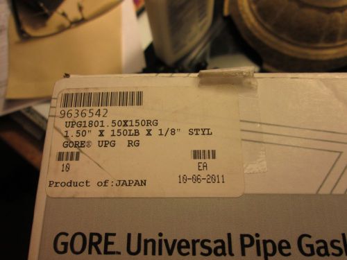 Box of 10 Gore Universal Pipe Gasket 1801.50x150RG 1.50&#034; x 150 LB x 1/8&#034; Style