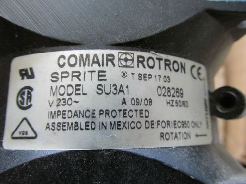 3 used COMAIR ROTRON SPRITE INDUSTRIAL COOLING FAN SU3A1 230V (S14-2-102E)