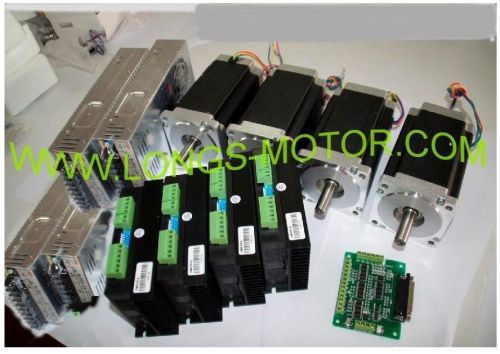 Free ship! 4axis nema34 stepper motor single shaft1600oz.in&amp;driver dm860a cnckit for sale