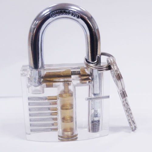 1Pcs Pick Cutaway Inside View Padlock Lock For Locksmith Practice Training Skill