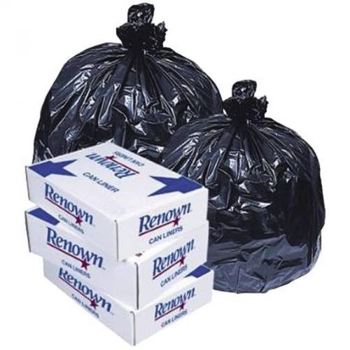 Liner 33x39 33gl .90mil black 25/roll renown janitorial 881132 741224233194 for sale