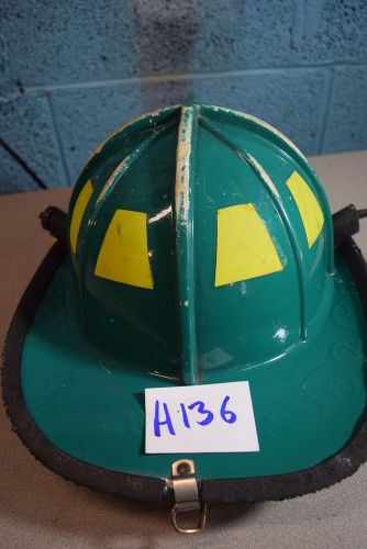 Green Cairns 1010 Helmet+Liner Firefighter Turnout Bunker Fire Rescue Gear H136