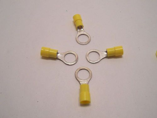 Yellow crimp 3/8&#034; ring terminals- 10-12 gauge- pkg/10 for sale