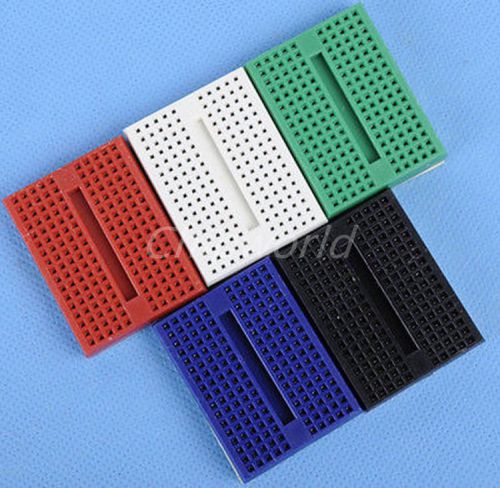 5pcs white+red+black+blue+green breadboard syb-170 tie-point solderless 5 colors for sale