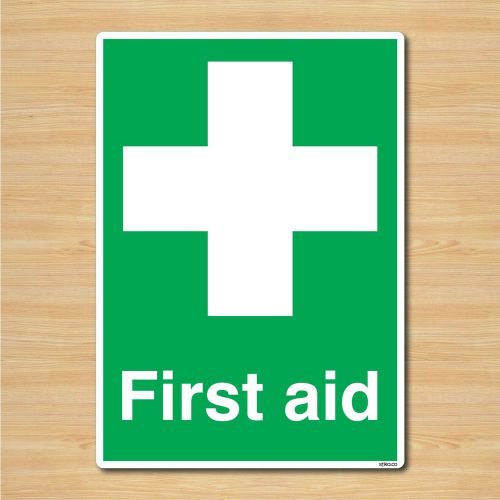 British Standard First Aid Sign Safety Sticker - First Aid