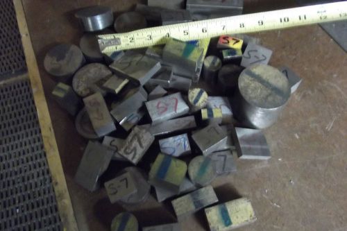 A MEDIUM FLAT RATE BOX  LOT OF --S7-- TOOL STEEL  STOCK 30 LBS. Made In USA