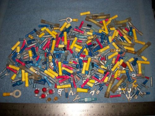 BIG LOT OF ASSORTED CRIMP ON ELECTRICAL WIRE CONNECTORS!