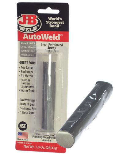 J-B Weld AutoWeld Steel-Reinforced Epoxy Putty Stick for Car &amp; Bike Gas Tank