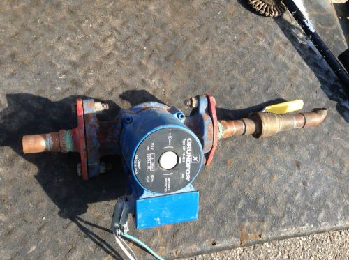 Grundfos recirculation water pump TYPE UP 15-42F 115 V &amp; shutoff, 2 flanges USED