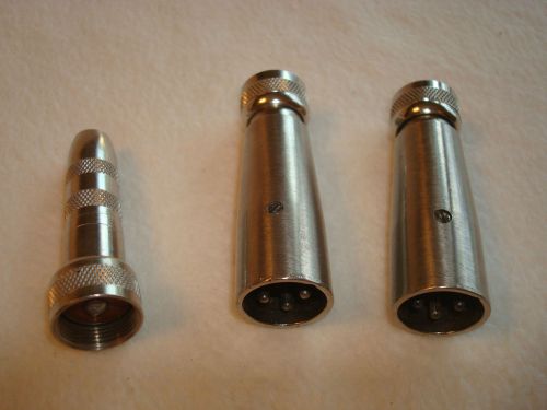 Lot of 3 Switchcraft Thread Mount Audio Connector Plugs