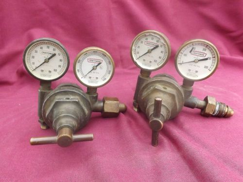 A Set of Craftsman Oxy Acetylene Pressure Regulator Gauges