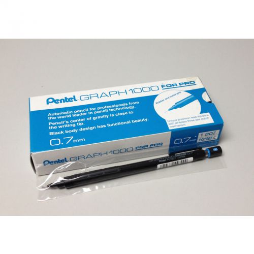 Pentel GRAPH 1000 PG1007 0.7mm Mechanical Pencil Bulk Pack (12pcs) - Black