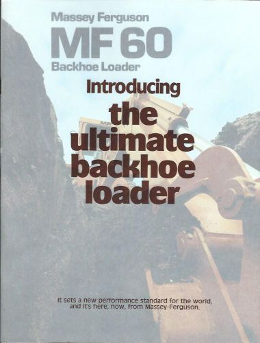 Equipment Brochure - Massey Ferguson - MF 60 - Backhoe Loader - c1978 (E2484)