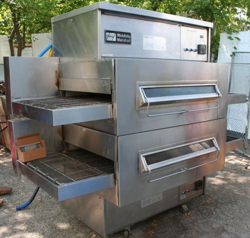 Middleby marshall ps360s-2 gas conveyor pizza oven double stack for sale