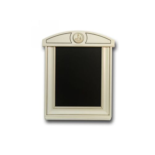 Chalkboard with Lighthouse Hand Carved Solid Alder Wood Vanilla Finish with Tray