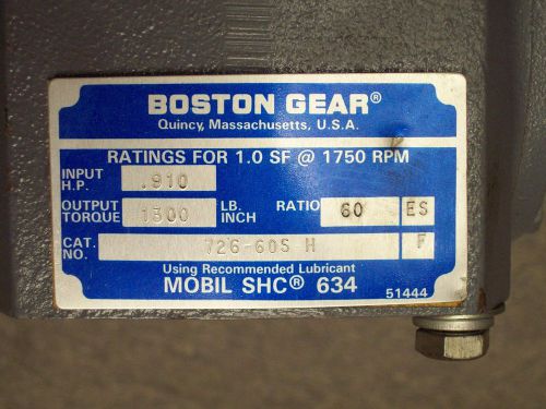 Boston speed flange mount reducer gear box 726-60s-h 700 series for sale