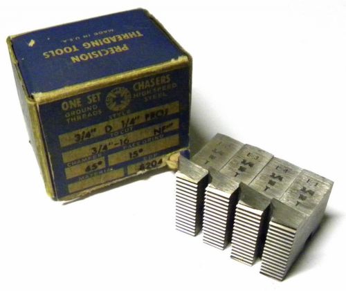 New set of precision threading tools one set chasers 3/4&#034; d 1/4&#034; proj 3/4&#034;-16 nf for sale