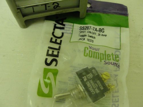New in package, Selecta Switch 20A toggle switch SS207-7A-BG