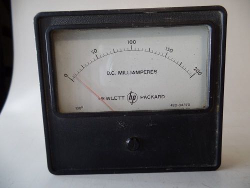 Vintage Large Hewlett Packard HP 420-04370 D.C. Miliamperes Meter