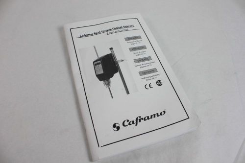Caframo Real Torque Digital Stirrers Instruction Manual